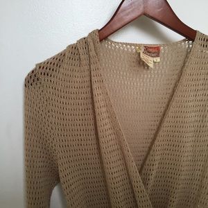Vintage acrylic eyelet wrap dress